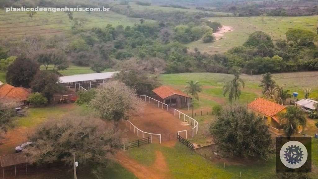 Vista aérea de propriedade rural. Foto: Reprodução