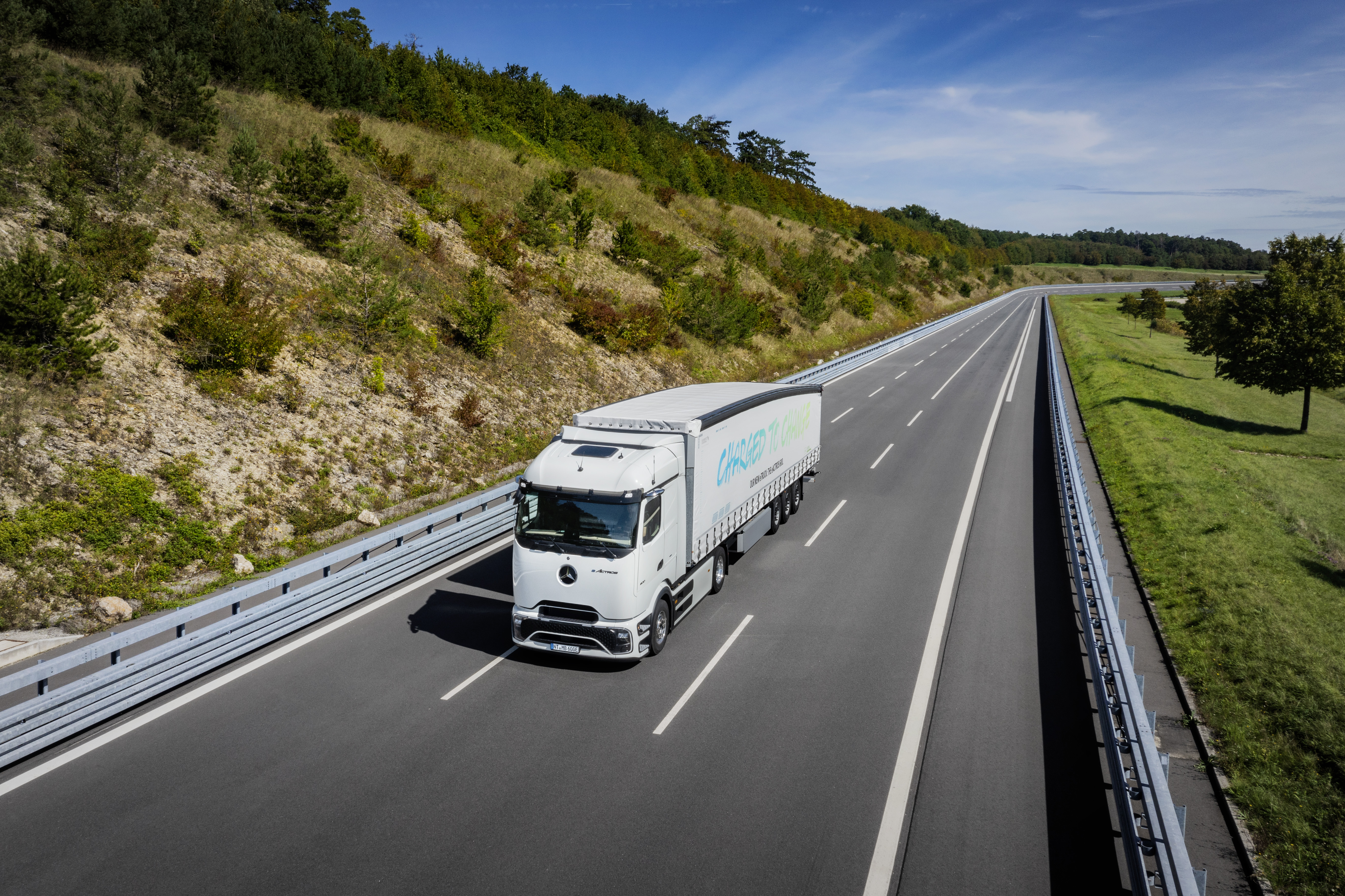 eActros 600 em trânsito