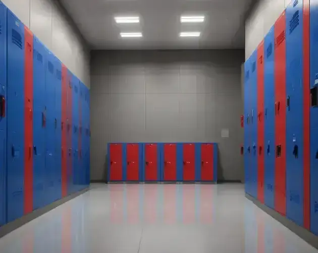 Armário para vestiário: plástico de engenharia, zero ferrugem e 10 anos