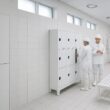 armario para vestiario roupeiro 9 portas em plastico pead porta cadeado areas umidas industria macam brasil 1