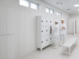 armario para vestiario roupeiro 9 portas em plastico pead porta cadeado areas umidas industria macam brasil 1