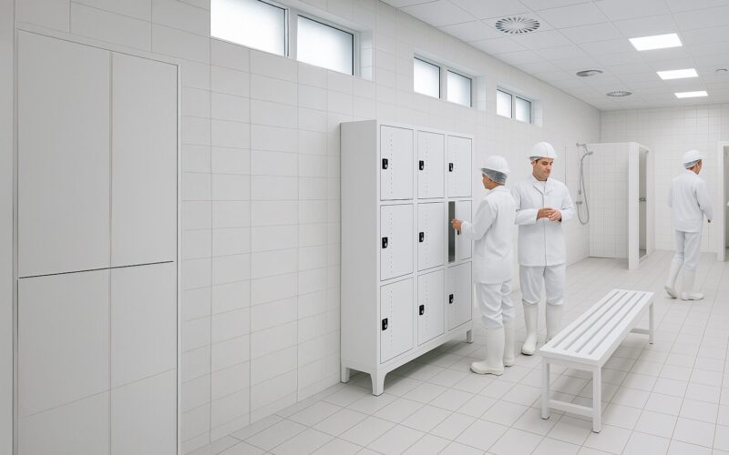 armario para vestiario roupeiro 9 portas em plastico pead porta cadeado areas umidas industria macam brasil 1
