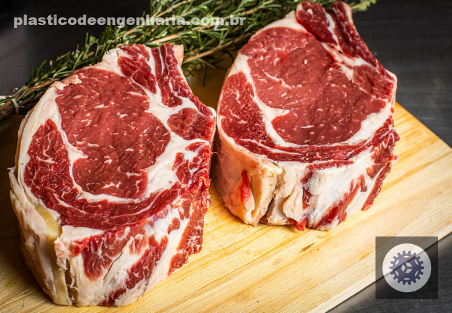 Detalhe de cortes de carne bovina