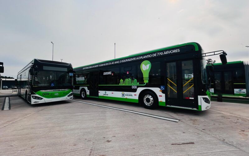 Cascavel inicia projeto para obter a maior frota de ônibus elétrico do Sul do País