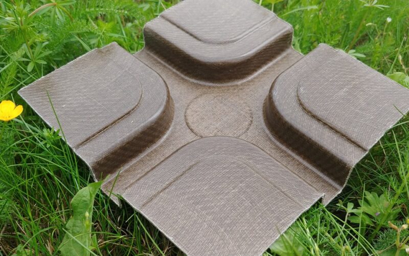 Continuous-Fiber-Reinforced Thermoplastic Composite Made Entirely from Natural Resources