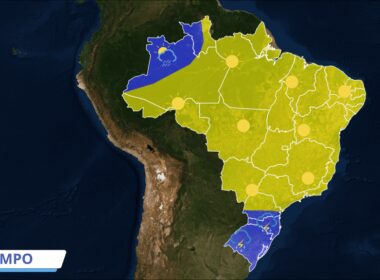 Frente fria provoca chuvas de mais de 150 milímetros. Saiba onde