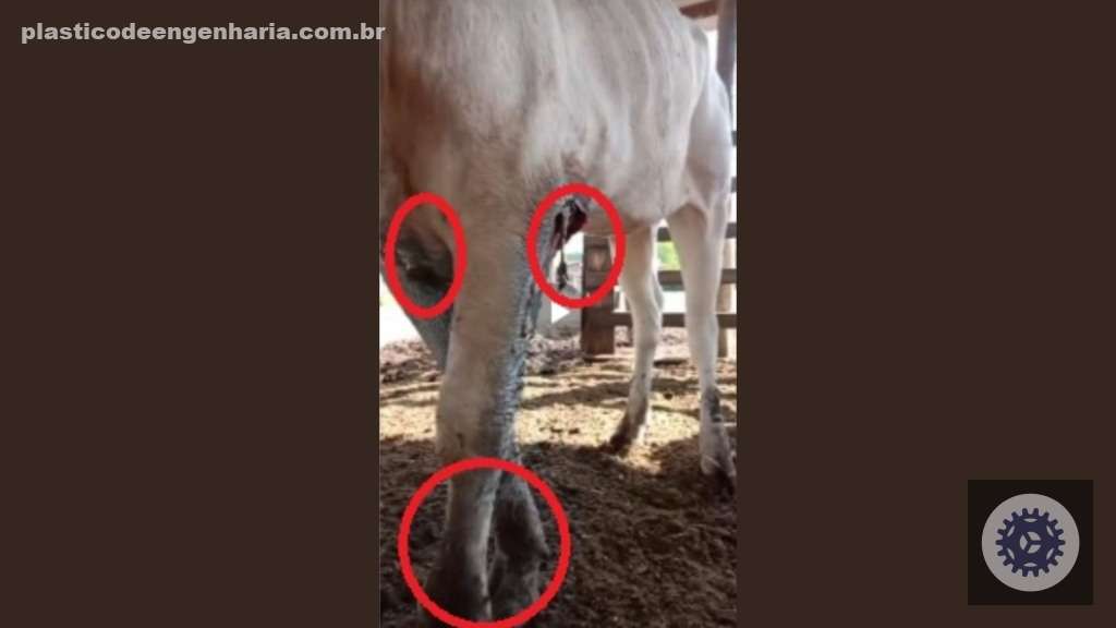Caroço misterioso em novilha: entenda como identificar e tratar feridas persistentes com eficiência 2 Detalhes das feridas na novilha. Foto: Reprodução
