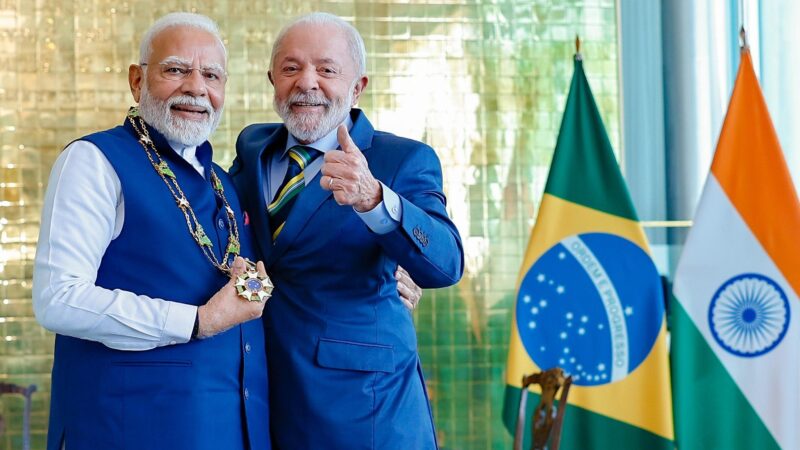 Lula e Modi conversam sobre tarifas dos EUA e ampliação de parceria em energia.