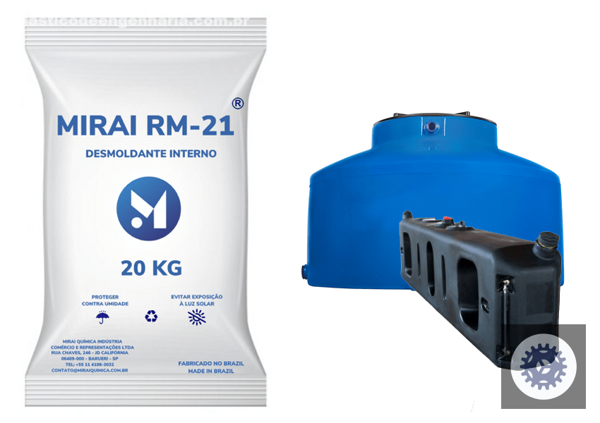 Na imagem aparece o desmoldante Mirai RM-21