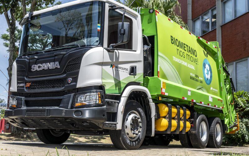 scania e marquise ambiental impulsionam sustentabilidade com caminhoes a biometano