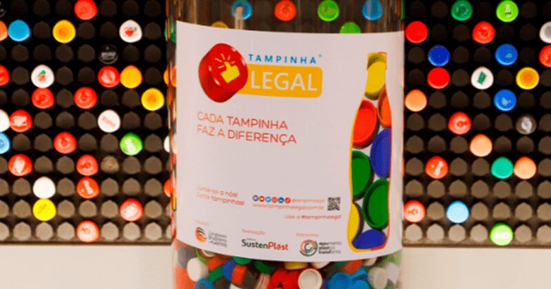 tampinha legal fomentando a cadeia produtiva do plastico
